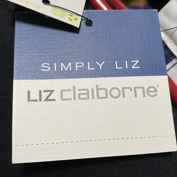 NWT - Liz Claiborne 3/4 length sleeve, black "Love" tunic, size XXL - Picture 11 of 12